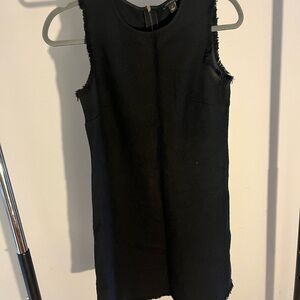 Ann Taylor Black Textured Mini Dress